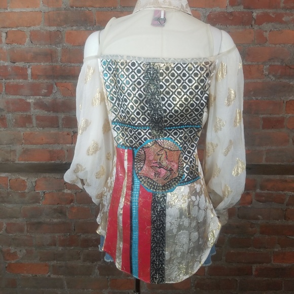 SOLD Save the Queen Women's Cold Shoulder Blouse - Picture 7 of 8